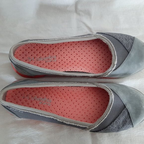 Columbia Techlite PFG Slip On Flat Women's 9.5 Grey Pink Omni Shield - Picture 3 of 5